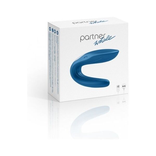 Δονητής για ζευγάρια Satisfyer Partner Toy Whale σε σχήμα U, μπλε χρώματος