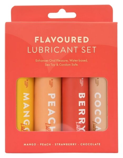 Loving Joy Flavoured Lubricant Set, τέσσερα μπουκαλάκια λιπαντικού με γεύση των 30 ml