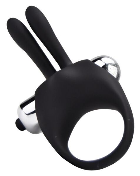 Δονούμενο δαχτυλίδι πέους Loving Joy Rabbit Cock Ring από σιλικόνη, με τη σφαίρα και τα αυτιά κουνελιού