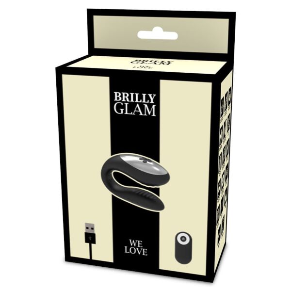 Δονητής για ζευγάρια Brilly Glam We Love Black με τηλεχειριστήριο