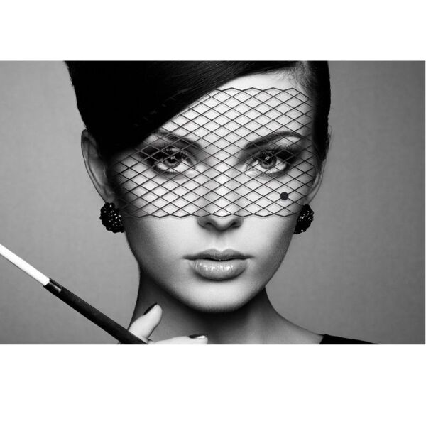 Μαύρη μάσκα από βινύλιο Bijoux Indiscrets Mask Louise