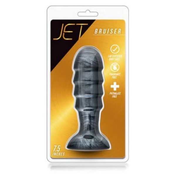 Πρωκτική σφήνα Blush Novelties Jet Bruiser με ραβδώσεις και βάση με βεντούζα