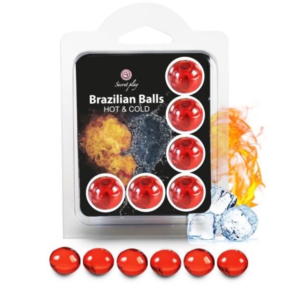 Σετ Secret Play Brazilian Balls Frío-Calor με 6 μπάλες για μασάζ