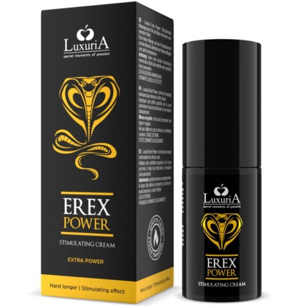 Συσκευασία της διεγερτικής κρέμας Intimateline Luxuria Erex Power 30 ml