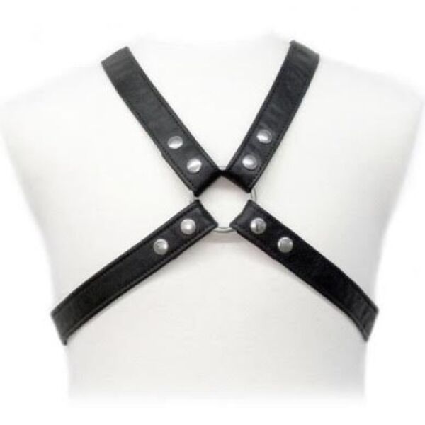 Ανδρικό harness Leather Body Lasic με ρυθμιζόμενους ιμάντες που σχηματίζουν σταυρό