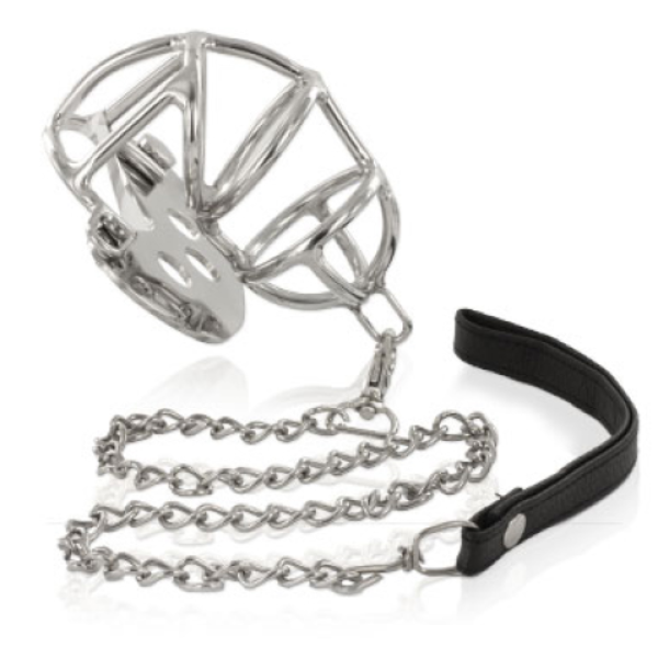 Κλουβί αγνότητας Metal Hard Chastity Ring with Strap, με το δαχτυλίδι και το λουράκι του