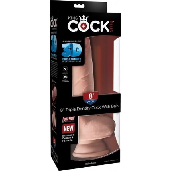 Ρεαλιστικό ντίλντο King Cock Plus Triple Density της Pipedream, με βεντούζα στη βάση
