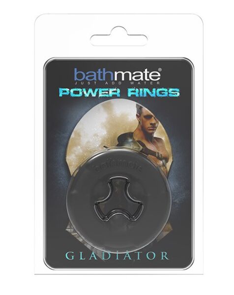 Δαχτυλίδι πέους Bathmate Power Ring Gladiator, μαύρο, με τρεις προεξοχές στο εσωτερικό