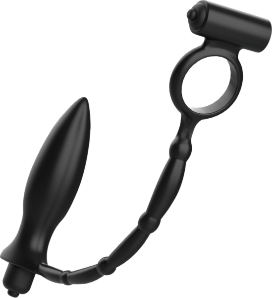Δονούμενη πρωκτική σφήνα Addicted Toys Annal Massager Cockring, με το δαχτυλίδι πέους