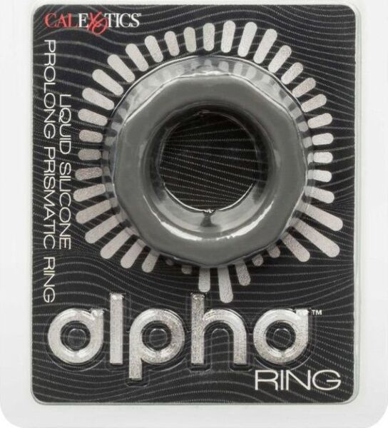 Δαχτυλίδι πέους CalExotics Alpha Prolong Prismatic Ring, από γκρι σιλικόνη