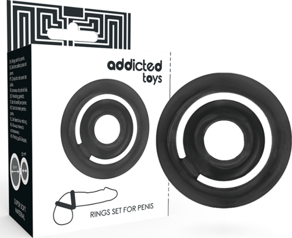 Σετ δαχτυλιδιών πέους Addicted Toys Potenz, με τα δύο δαχτυλίδια