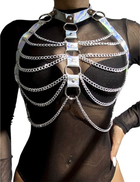 Harness στήθους Subblime με κρίκους και αλυσίδες