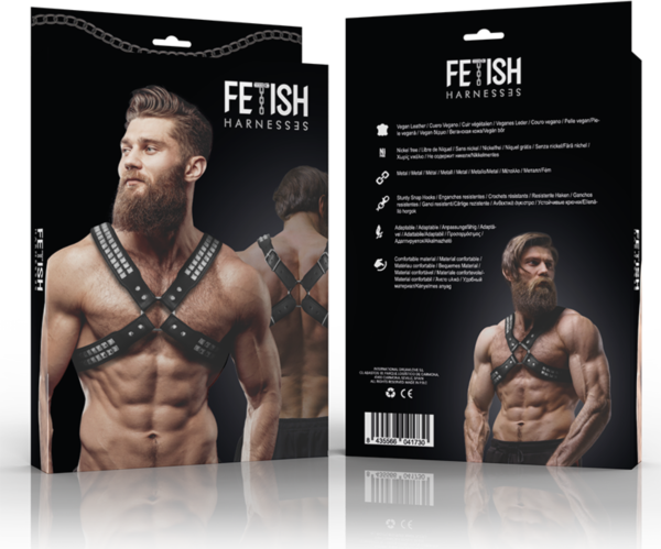 Harness στήθους για άνδρες Fetish Submissive Attitude, φορεμένο στον κορμό