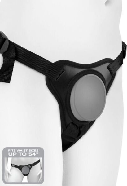 Ζώνη strap-on Pipedream Body Dock Elite Mini με πλάκα σιλικόνης και ιμάντες από νάιλον