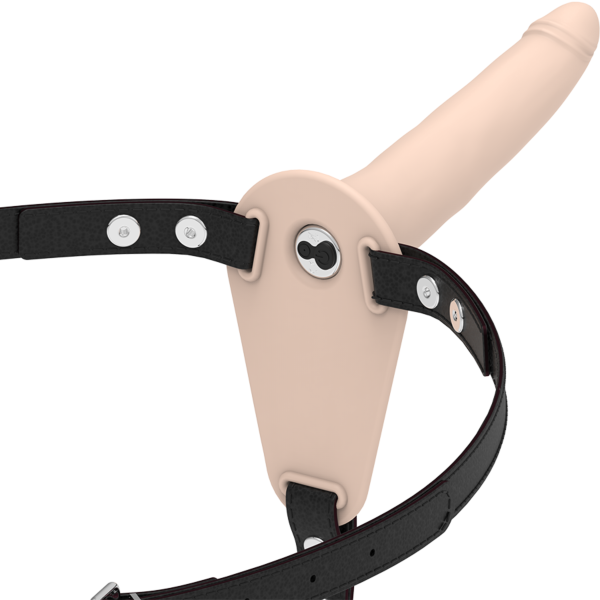 Ζώνη strap-on με δονητή Fetish Submissive 15 cm από σιλικόνη, με ελαστική ζώνη