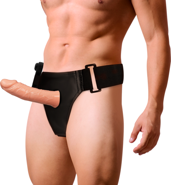 Κούφια ζώνη strap-on Benny της Harness Attraction σε φυσικό χρώμα, με τα λουριά της