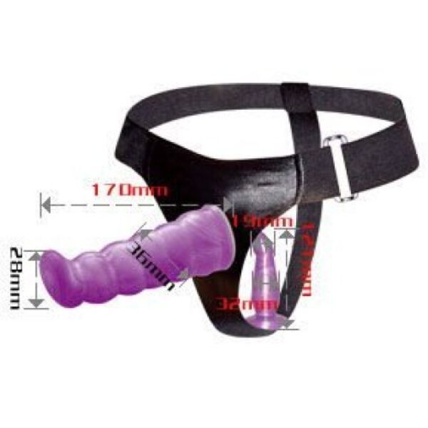 Ζώνη strap-on Baile Gpoint με εσώρουχο και δύο ντίλντο για διπλή διείσδυση