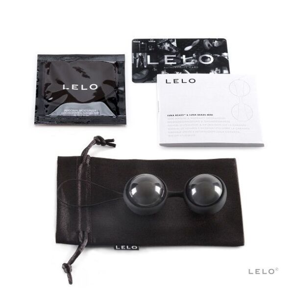 Κολπικές μπάλες LELO LUNA Beads Noir με σύνδεσμο και κορδόνι αφαίρεσης
