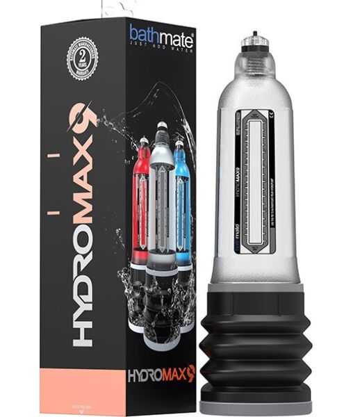 Αντλία πέους Bathmate Hydromax 9, με διάφανο κύλινδρο και μαύρο επίθεμα