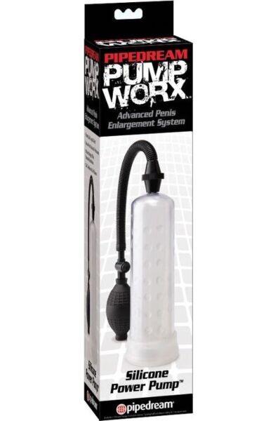 Αντλία πέους Pump Worx από σιλικόνη με διάφανο κύλινδρο