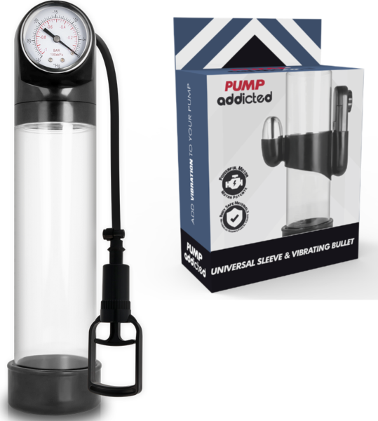 Αντλία πέους Pump Addicted RX9 με δονητή και μανόμετρο