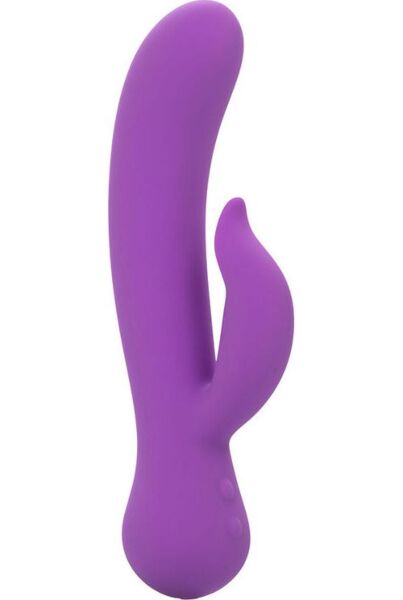 Δονητής διπλής διέγερσης CalExotics First Time Rechargeable Pleaser σε μωβ χρώμα