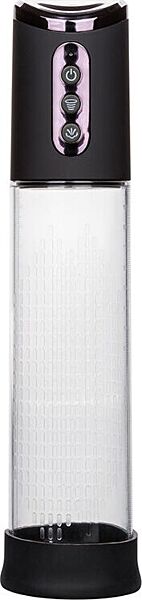 Αντλία πέους CalExotics Peak Rechargeable Pump, με το μαύρο χειριστήριο και τον διαφανή κύλινδρο