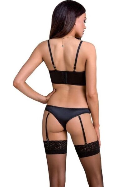 Σετ εσωρούχων Casmir Lara L/XL σε μαύρο χρώμα, με σουτιέν και σλιπ