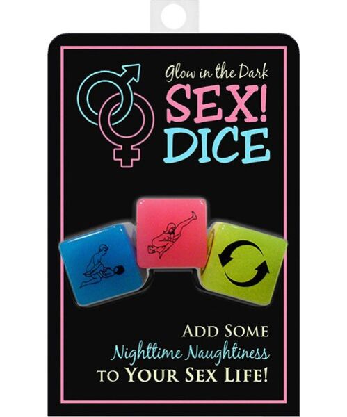 Τα τρία ερωτικά ζάρια Kheper Games Glow-in-the-Dark SEX! Dice