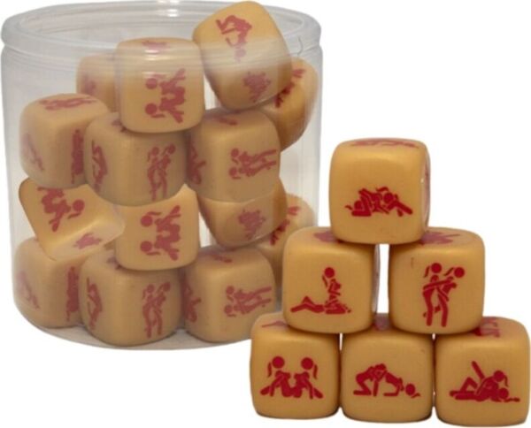 Χρυσό ερωτικό ζάρι Diablo Picante Pride Dice of Love με ερωτικές στάσεις