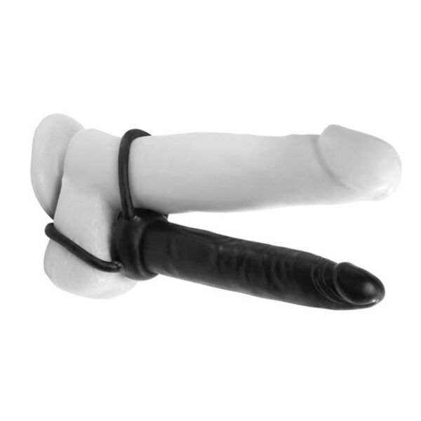 Ζώνη strap-on διπλής διείσδυσης Pipedream Anal Fantasy Double Trouble, με το ντίλντο και τα δύο δαχτυλίδια της