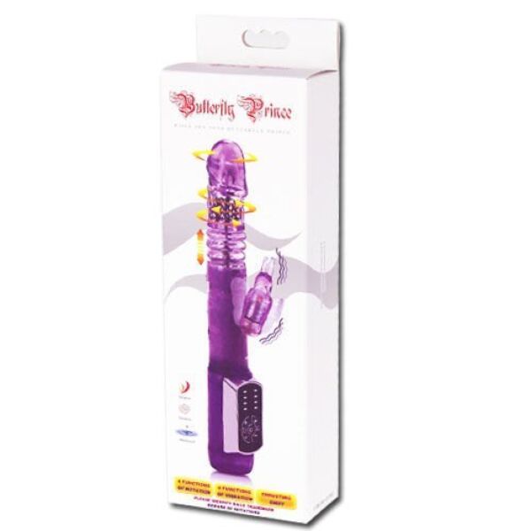 Δονητής rabbit Baile Rabbit Butterfly Prince, με τον άξονα με τις χάντρες και την πεταλούδα για την κλειτορίδα
