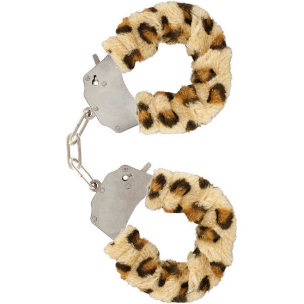 Χειροπέδες καρπών ToyJoy Furry Fun Cuffs, με επένδυση συνθετικής γούνας και ενωμένες με αλυσίδα