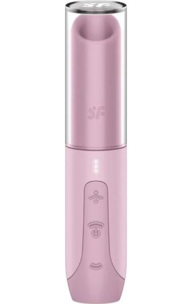 Διεγέρτης κλειτορίδας Satisfyer Secret Kiss σε ροζ χρώμα, με σχήμα που θυμίζει κραγιόν