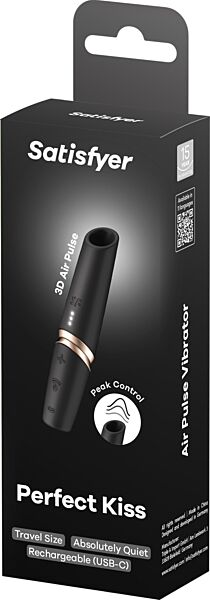 Διεγέρτης κλειτορίδας Satisfyer Perfect Kiss σε μαύρο και χρυσό