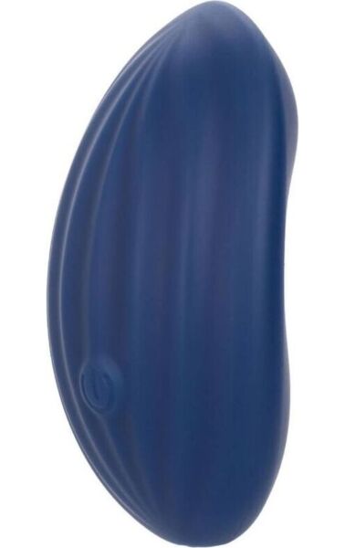 Δονητής μασάζ CalExotics Cashmere Velvet Curve από υγρή σιλικόνη με ραβδωτή επιφάνεια