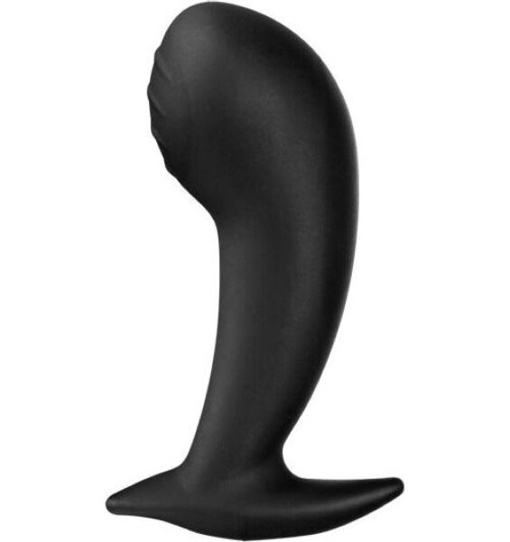 Ηλεκτρόδιο ElectraStim Silicone Noir Nona για σημείο G, από μαύρη σιλικόνη με καμπύλη και ραβδώσεις