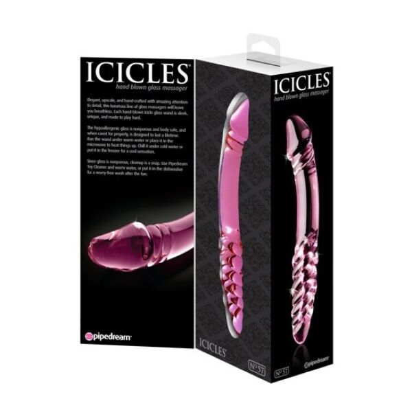 Γυάλινο dildo Pipedream Icicles N. 57 με δύο άκρα