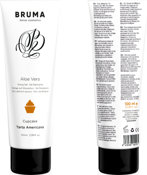 Συσκευασία του λιπαντικού τζελ Bruma Aloe Vera με βάση το νερό