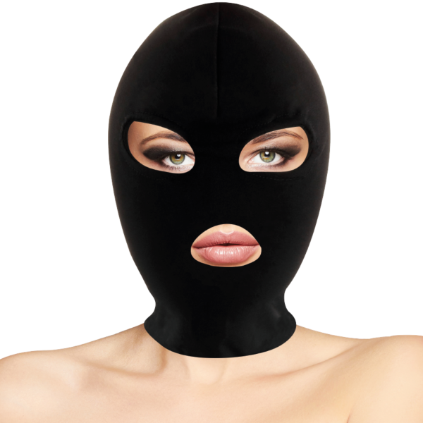 Μάσκα κουκούλα BDSM Darkness με άνοιγμα για στόμα και μάτια
