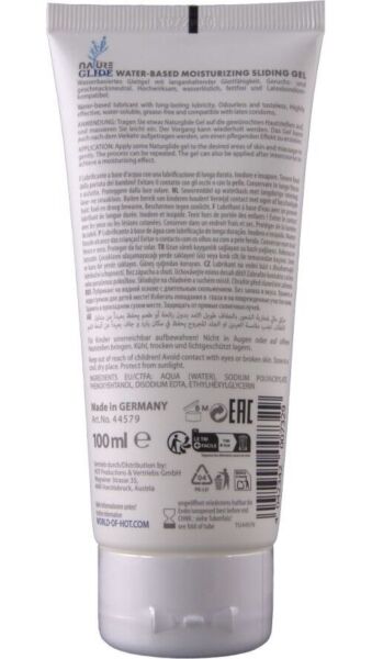 Λιπαντικό με βάση το νερό HOT Nature Glide, συσκευασία 100 ml