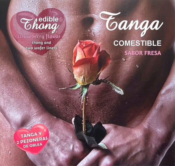 Στρινγκ από γκοφρέτα και 2 καλύμματα θηλών Hotflowers για άνδρα