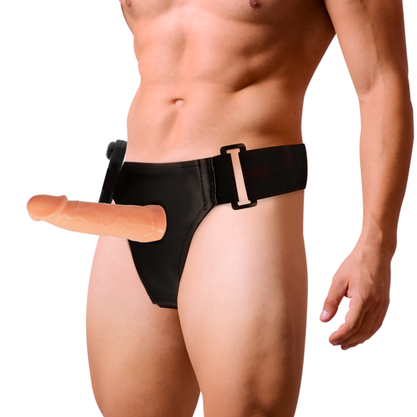 Κούφια ζώνη strap-on Harness Attraction Willian, ρεαλιστικό πέος σε φυσικό χρώμα με τα λουριά της