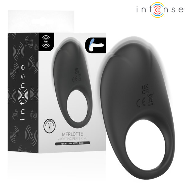 Δονούμενο δαχτυλίδι πέους Intense For Him με διεγέρτη κλειτορίδας στο πάνω μέρος