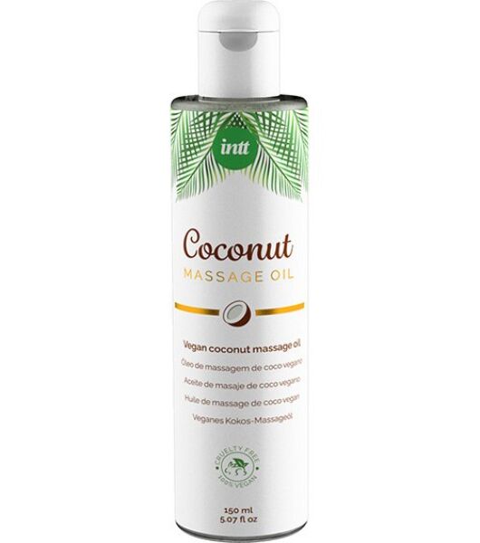 Φιάλη 150 ml με το λάδι μασάζ INTT Massage Oil Vegan Coconut