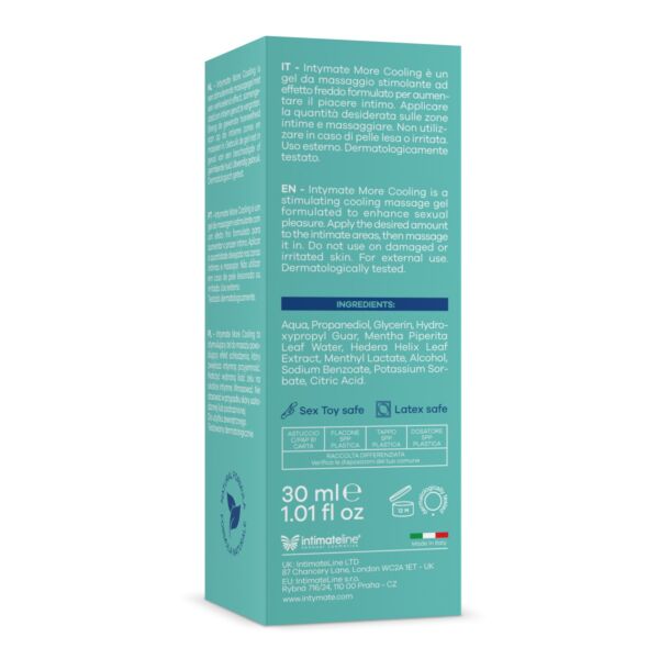 Διεγερτικό τζελ μασάζ Intymate More Cooling 30 ml με ψυκτική δράση