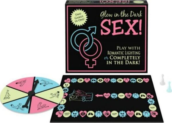 Ερωτικό επιτραπέζιο παιχνίδι Kheper Games Glow in the Dark Sex! με το κουτί του