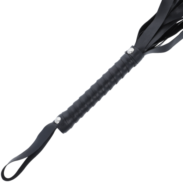 Μαστίγιο bondage Darkness 51 cm σε μαύρο χρώμα, με λαβή