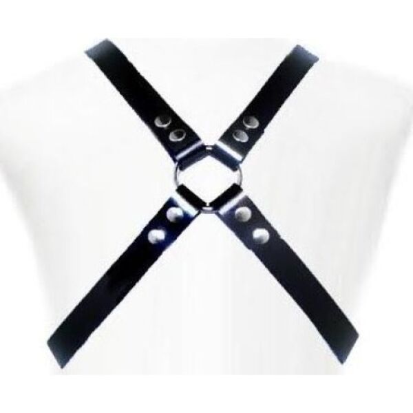 Ανδρικό harness Leather Body Basic Harness, με τους ρυθμιζόμενους χιαστί ιμάντες του
