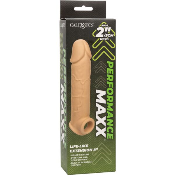 Θήκη πέους CalExotics Performance Maxx Life-Like 8 με λουράκι για το όσχεο
